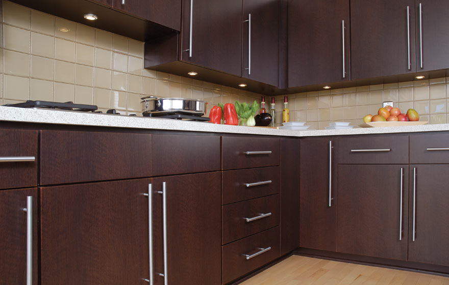 Refacing existing cabinetry can transform an outdated kitchen into a truly modern-looking space.