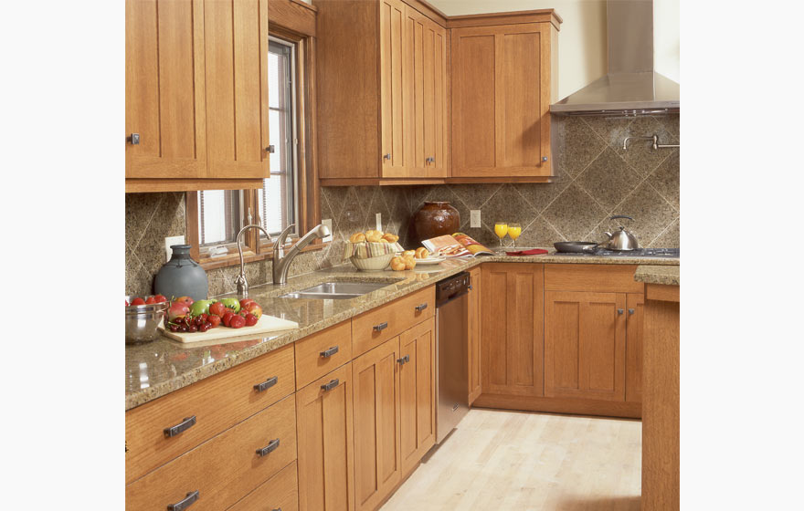 Simple lines and natural materials pair together to bring the Craftsman look and feel to this space.