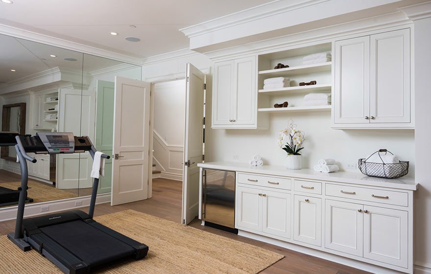 Working out will be a joy when you have such a beautiful space to stay fit right in your own home.